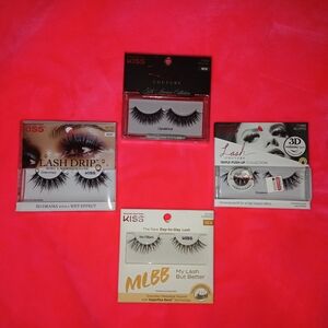 KISS Lash Collection 4 Different Styles Brand New In Box Worth Over$60